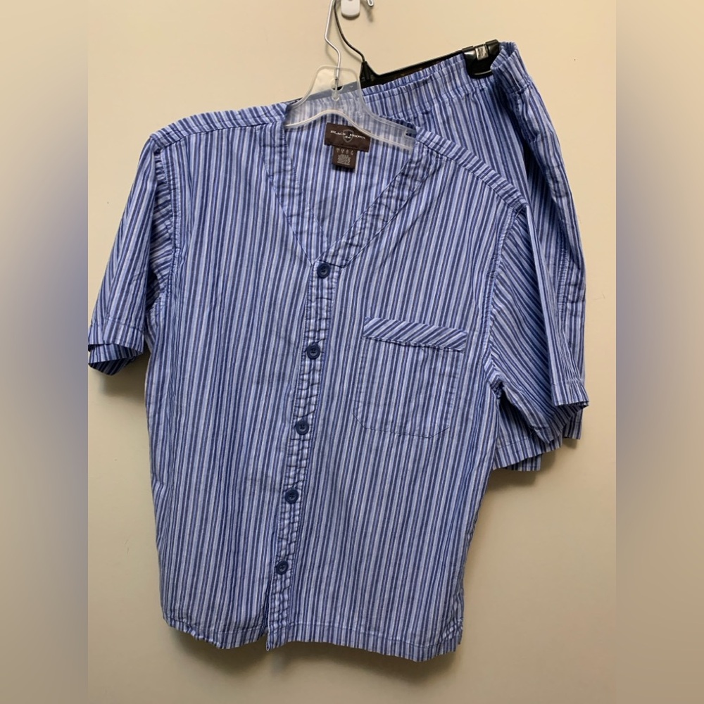 BLACK BROWN 1826 Blue Striped PJ Set